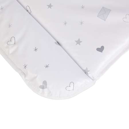Матрас для пеленания Polini kids French Teddy на комод Белый-Серый