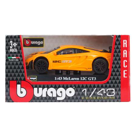Автомобиль BBurago McLaren 1:43 оранжевый