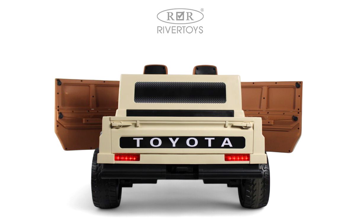 Электромобиль RIVERTOYS E555KX-PICKUP-KHAKI С пультом ДУ - фото 3