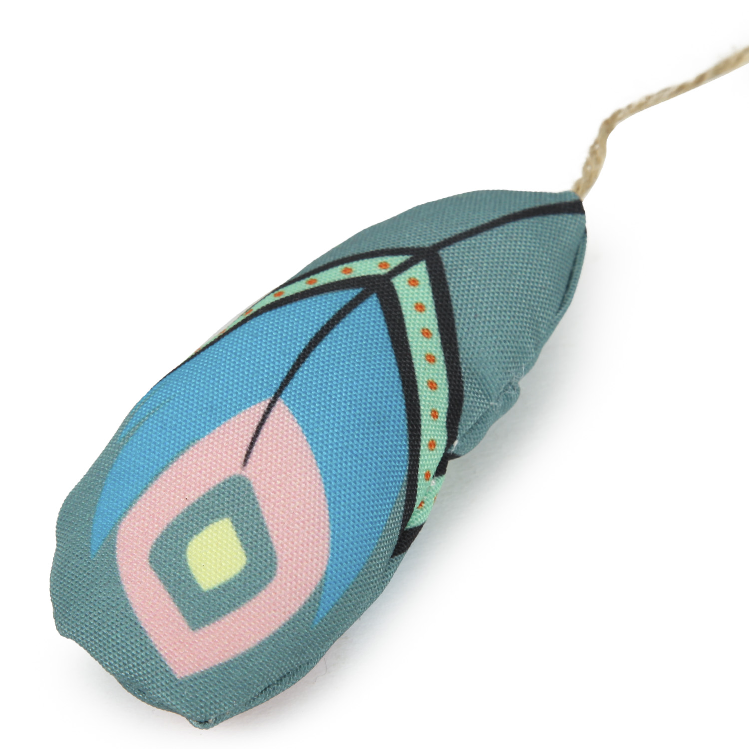 Игрушка для кошек Barbaks Перо индейца с кошачьей мятой перьями и бубенчиком 28*4см - фото 4