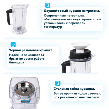 Блендер стационарный RAWMID Classic BDC-03 профессиональный красный