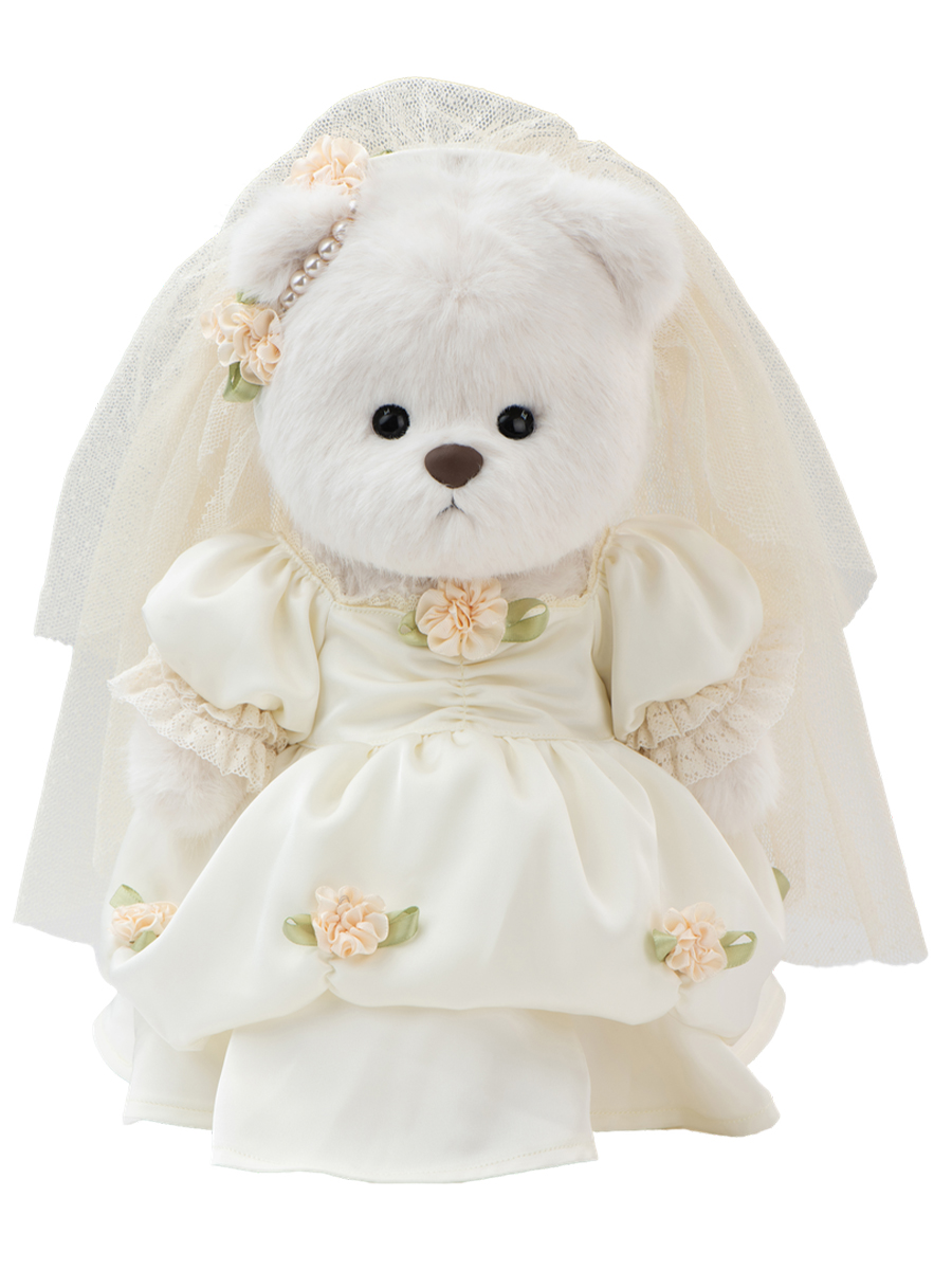 Мягкая игрушка TeddyTales Медведь Невеста в винтаж. плат - фото 9