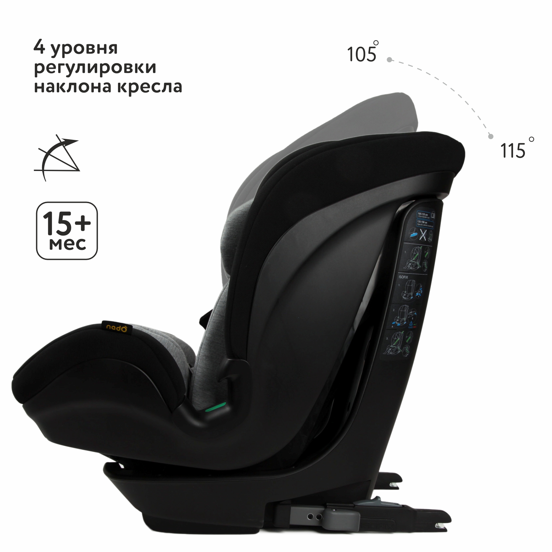 Автокресло nado Isofix 1/2/3 (9-36 кг) - фото 4