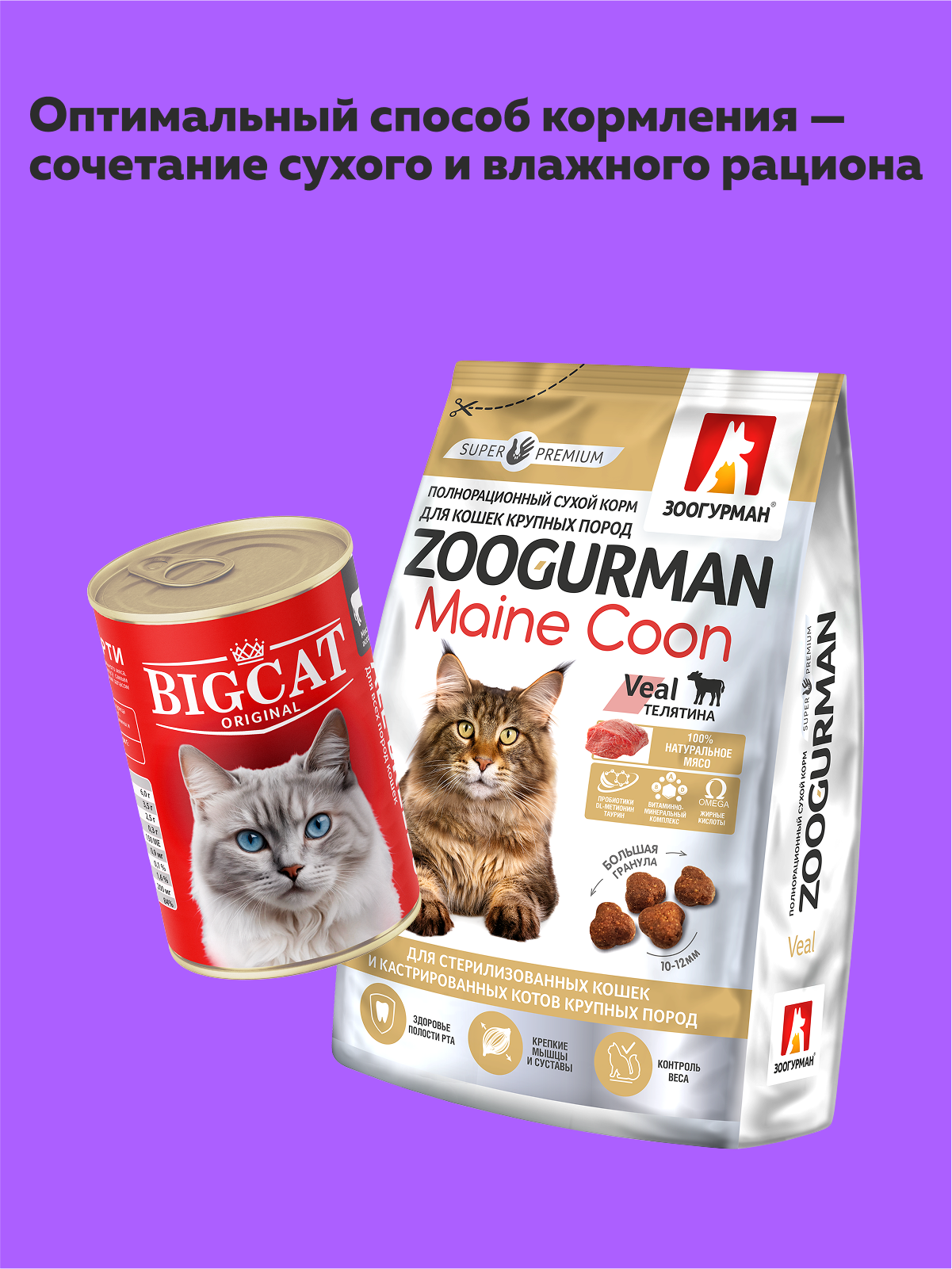 Корм влажный Зоогурман Big Cat Мясное ассорти 350 гр х 6 шт - фото 5