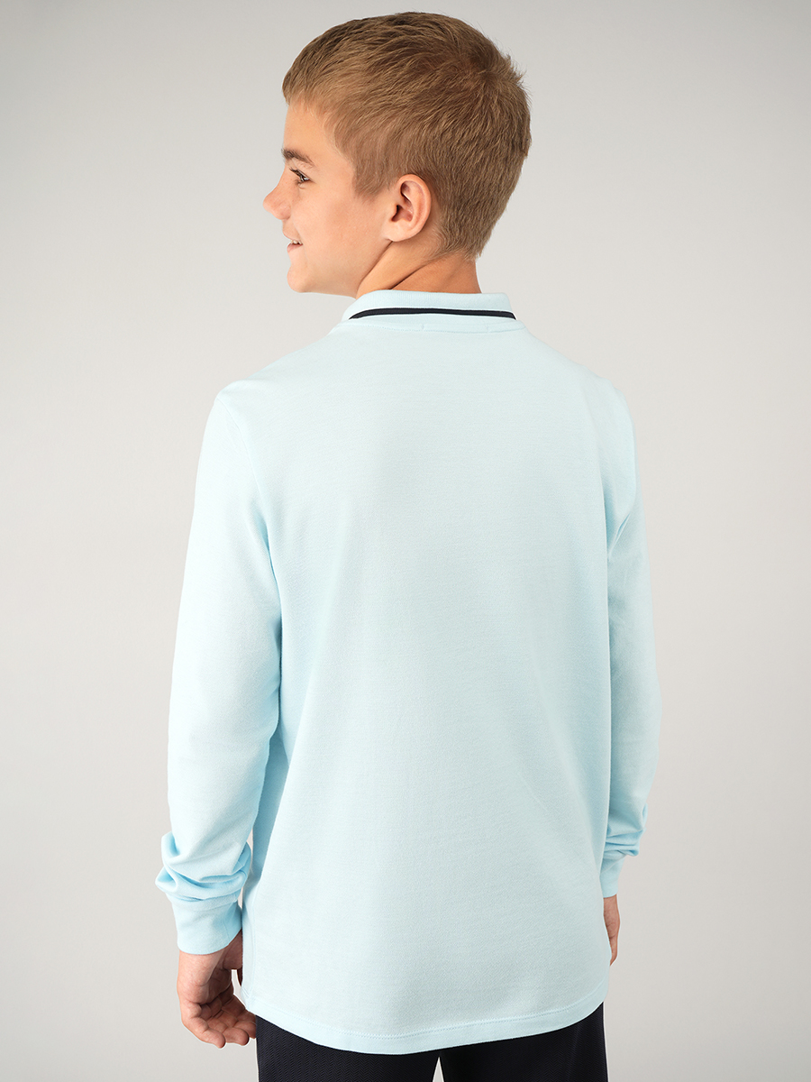 Рубашка-поло HappyFox HF77146голубой.с.т.синей.полоской - фото 6