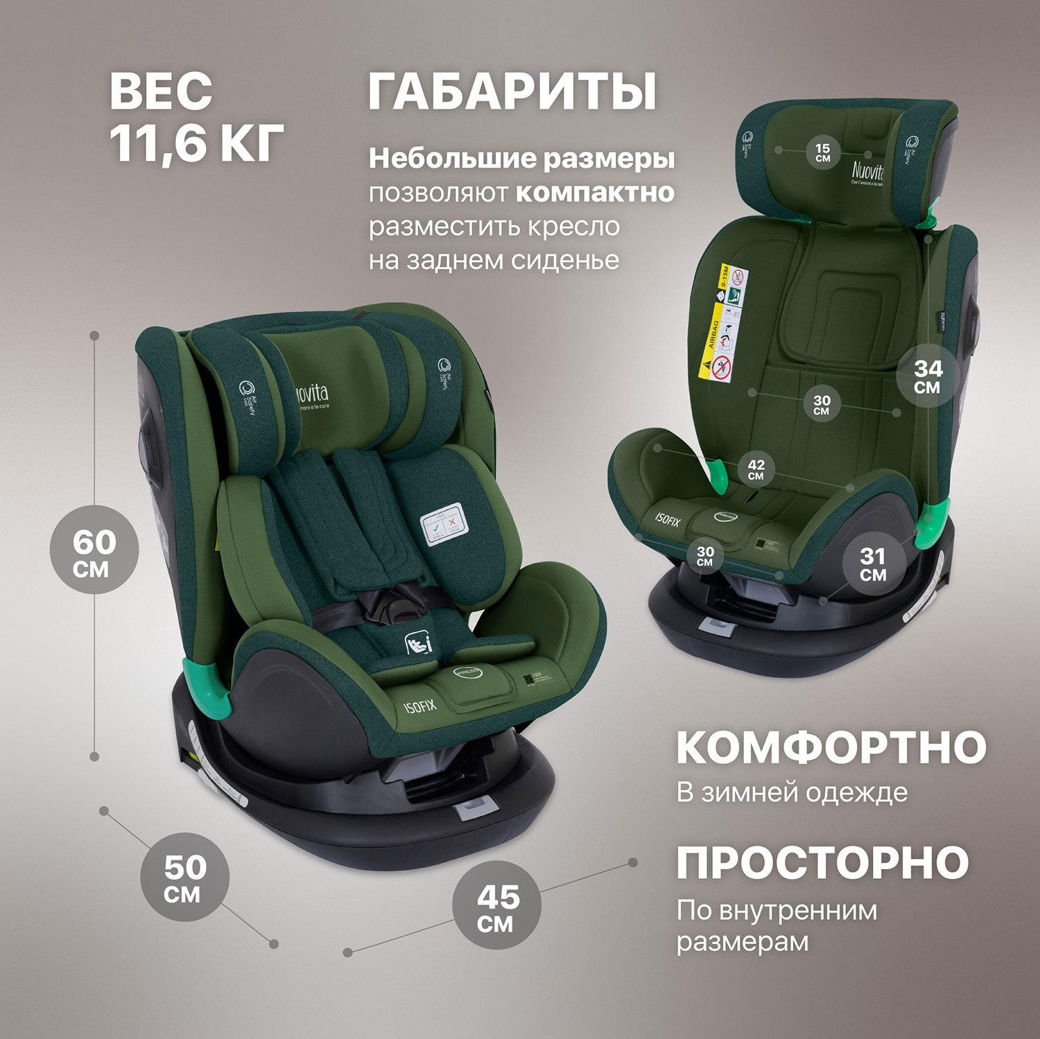 Автокресло Nuovita 0+/1/2/3 (0-36 кг) - фото 9