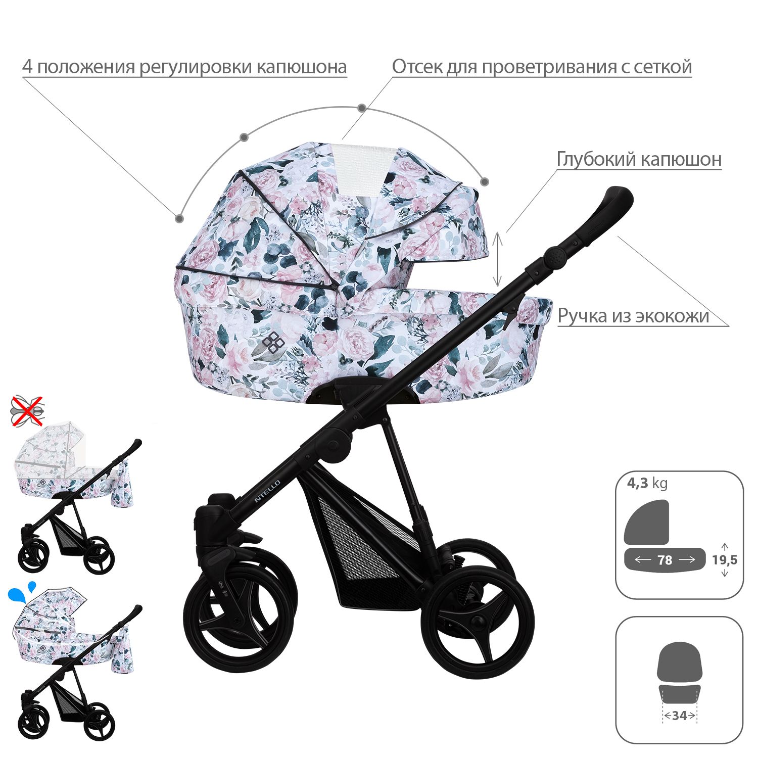 Коляска 2в1 Bebetto Nitello - фото 2