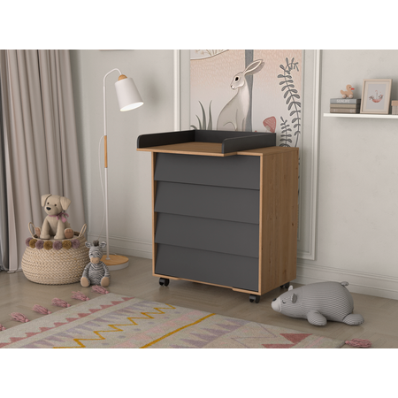 Детский пеленальный комод Incanto cambridge 800/4 цвет дуб графит