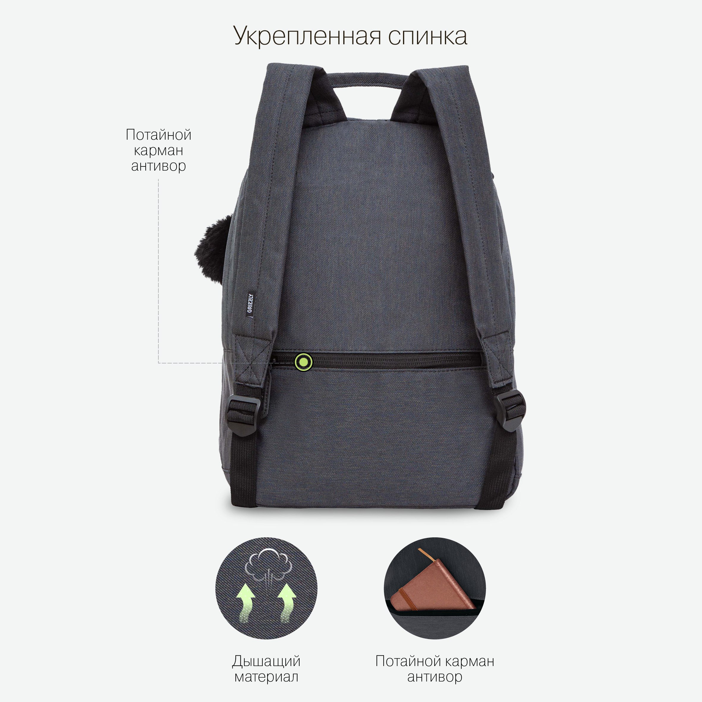 Рюкзак Grizzly для девочки - фото 8