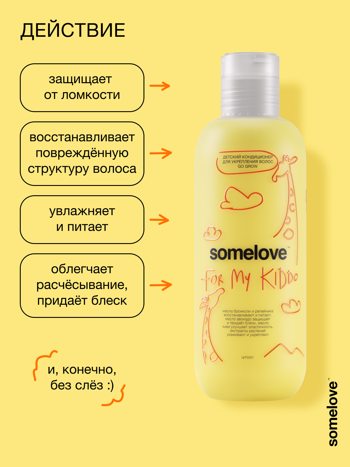 Кондиционер somelove «быстрее, гуще, сильнее» 250 мл 1 шт. - фото 2