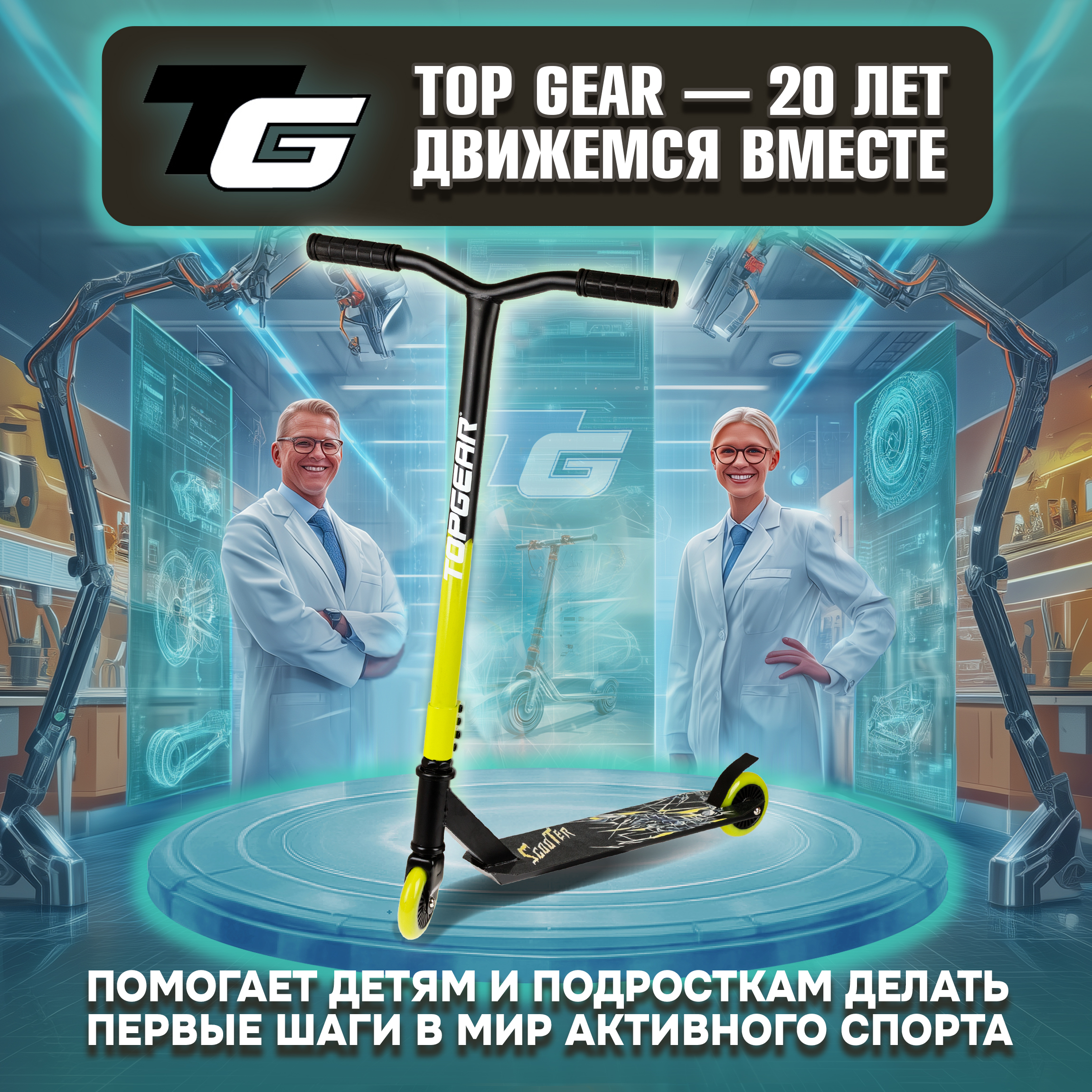 Трюковой самокат TopGear двухколесный - фото 8