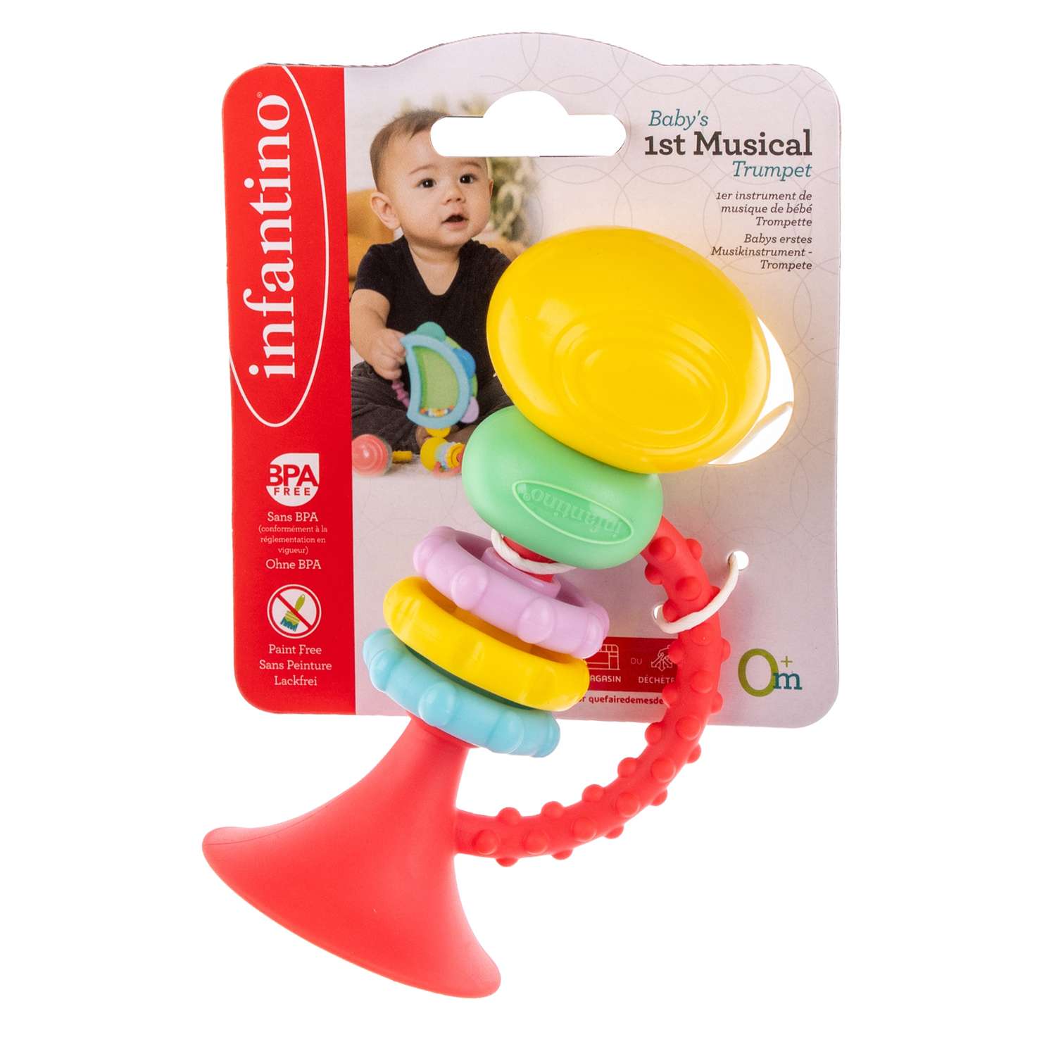 Игрушка INFANTINO погремушка Труба - фото 3