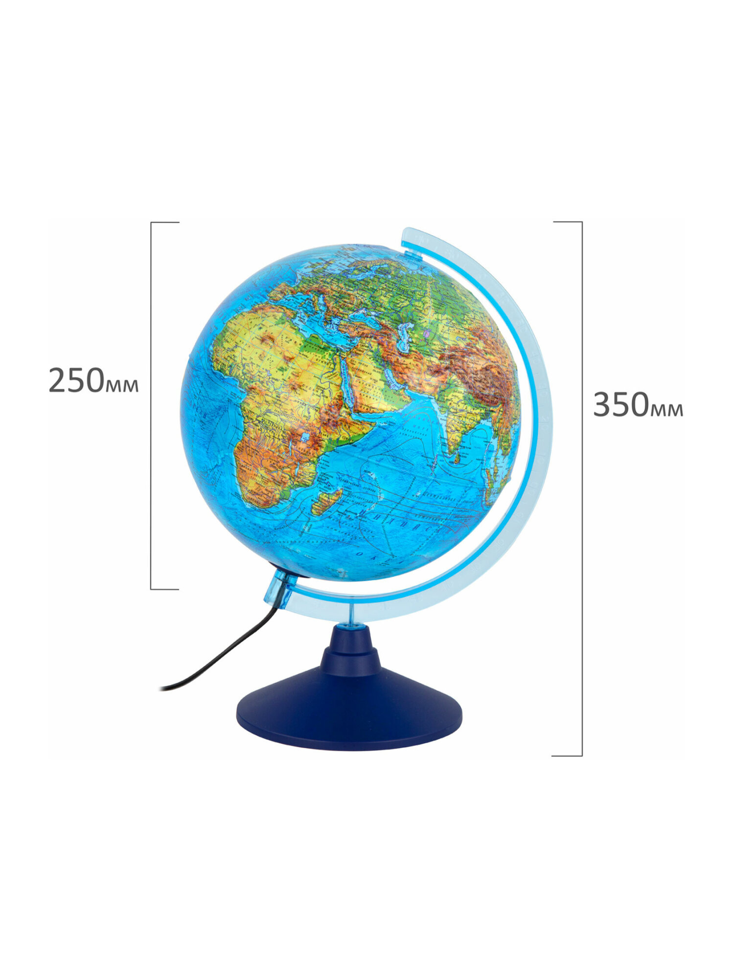 Глобус Globen физический политический с подсветкой рельефный диаметр 25 см - фото 17
