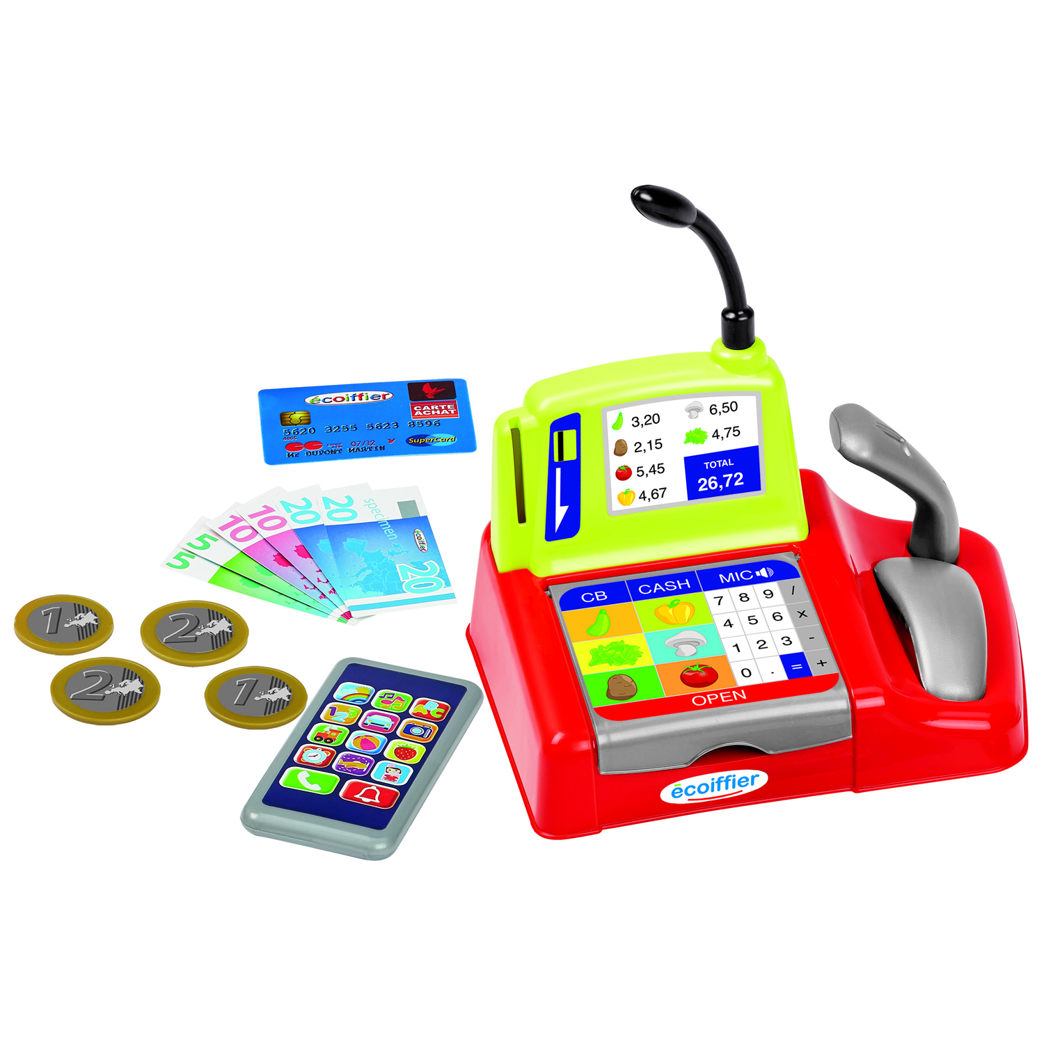 Игровой набор ECOIFFIER касса, продукты - фото 1