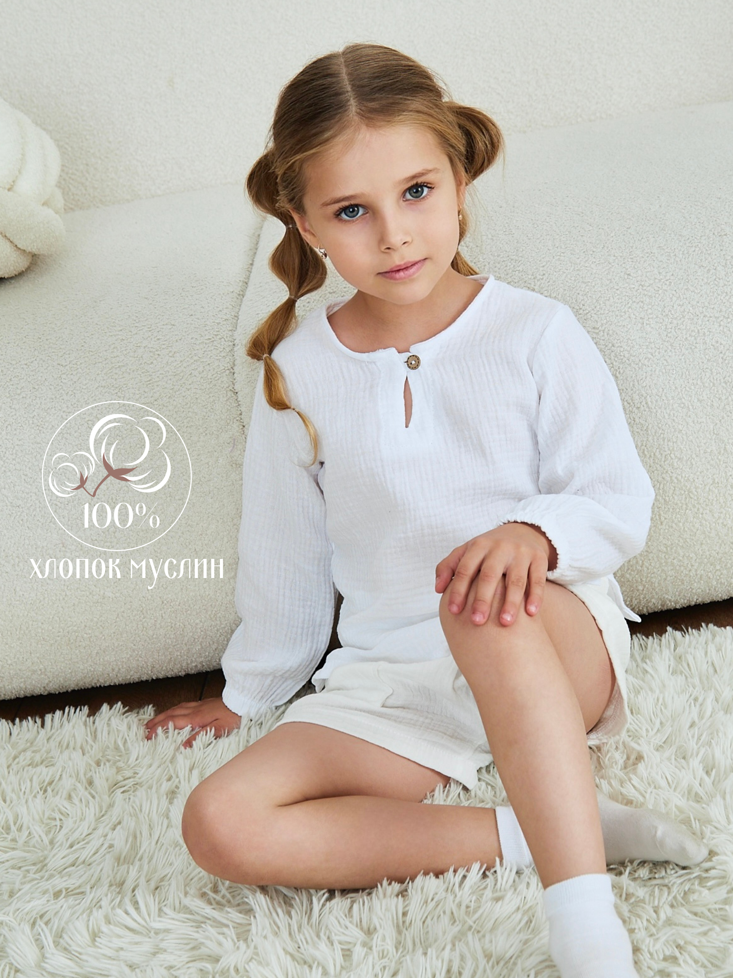 Сорочка MOUN сорочка_муслин_белая - фото 3