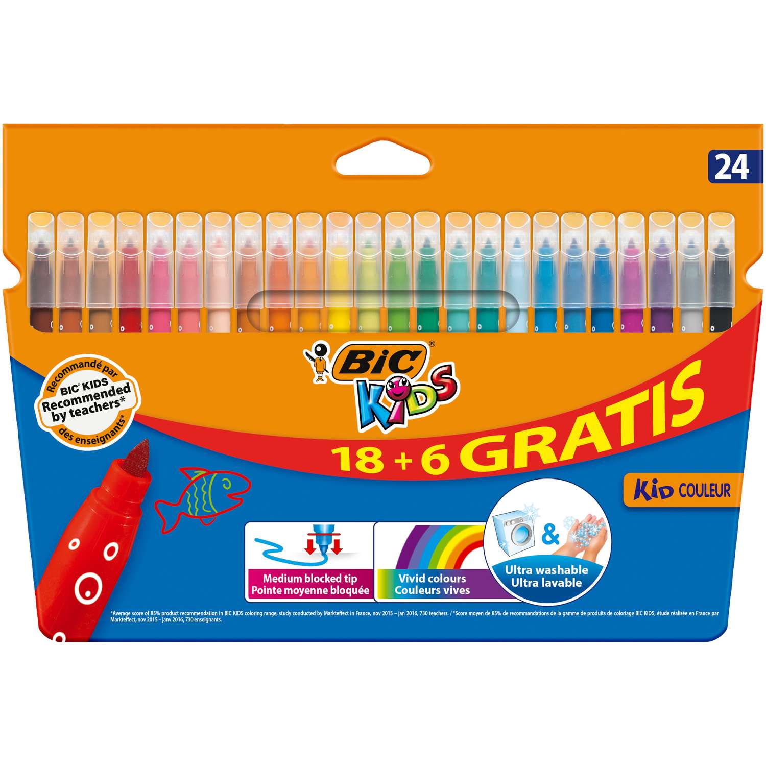 Фломастеры BIC 24 цв. - фото 1