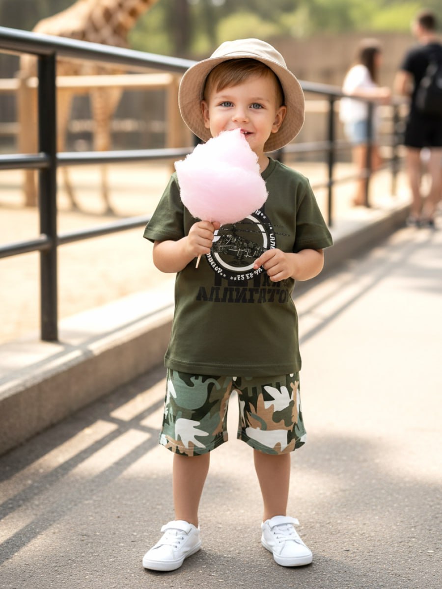 Футболка и шорты VEDDI 683/2к-21-хаки/вертолет - фото 9