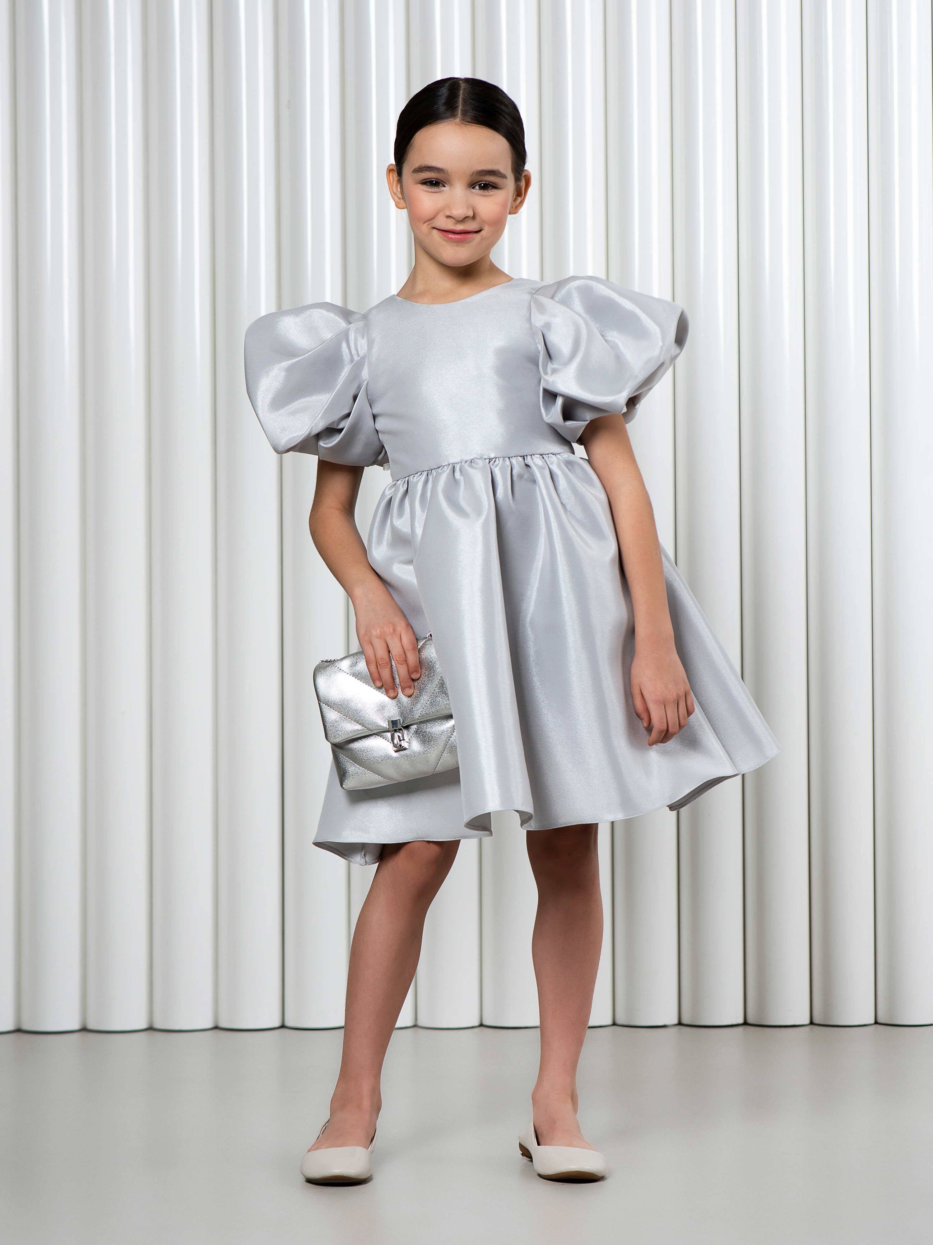 Платье LisaWeta D-143 серый - фото 7