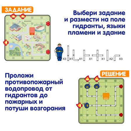 Настольная игра Bondibon на логику ГОРОДСКИЕ СПАСАТЕЛИ