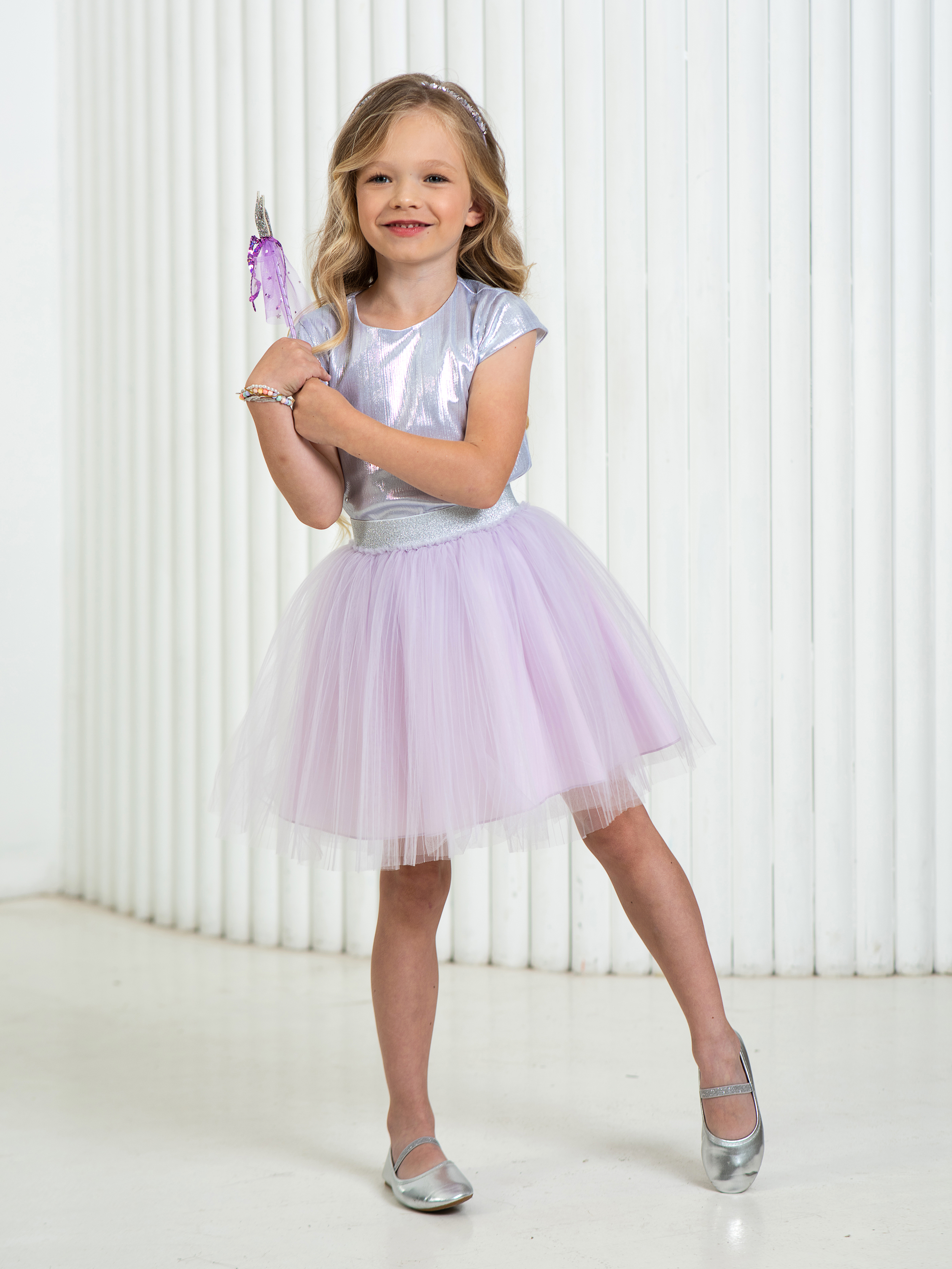 Юбка LisaWeta S-142 сиреневый - фото 5