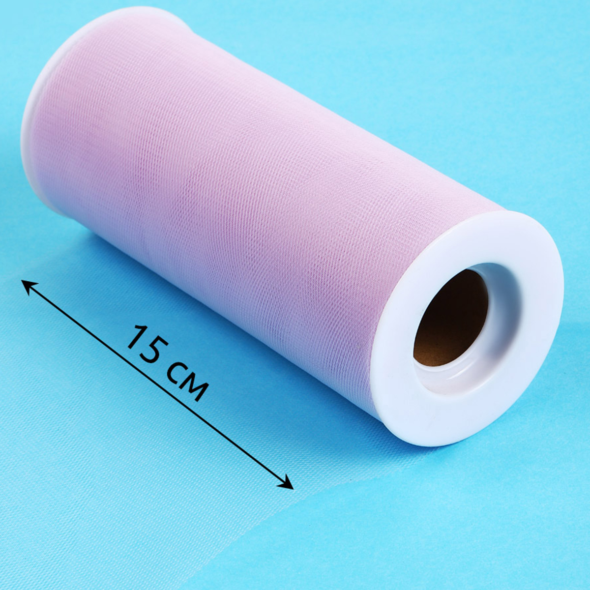 Фатин в шпульках TBY средней жесткости ширина 150 мм уп.22.86м светло-фиолетовый - фото 2