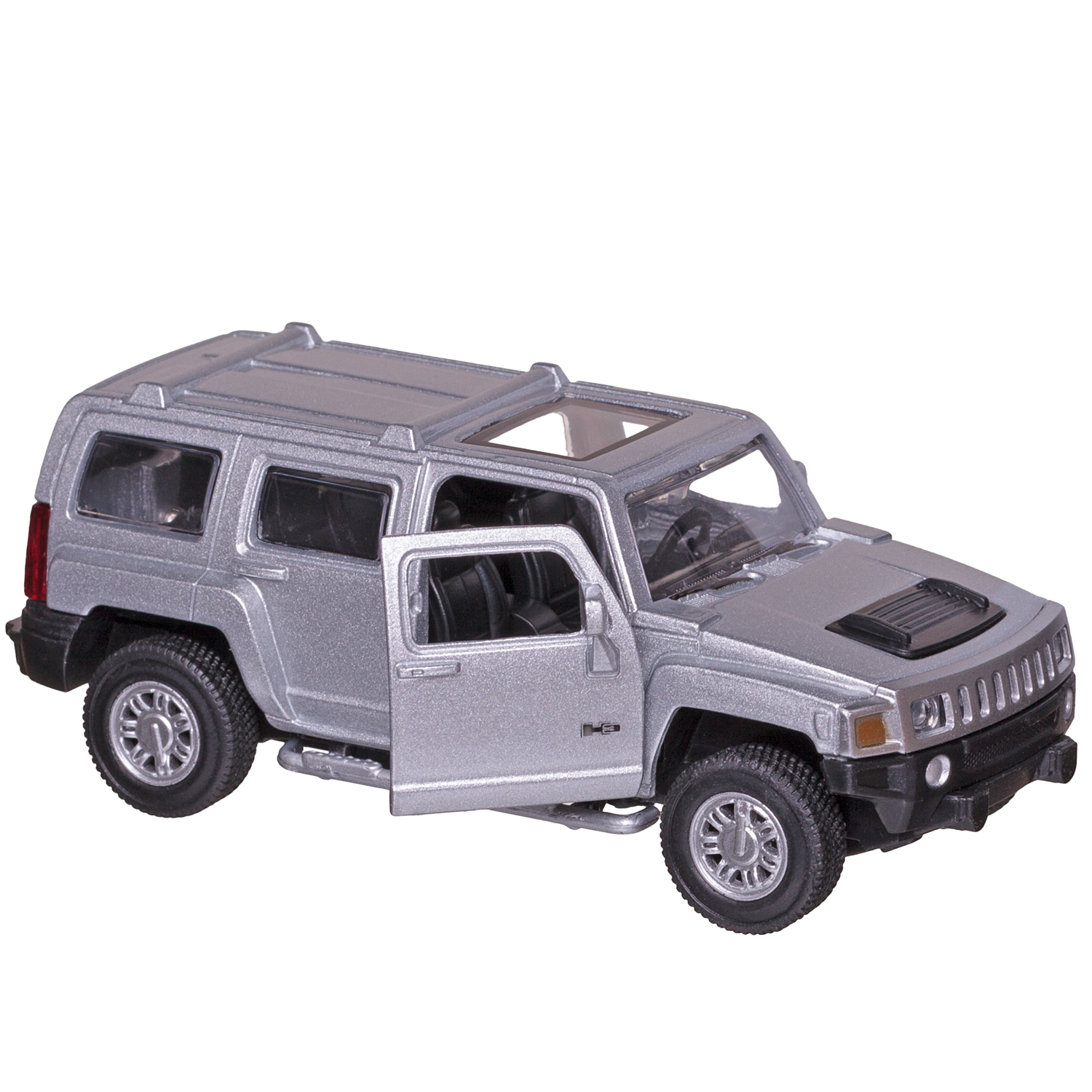 Автомобиль Abtoys Hummer MSZ 1:43 серебряный WE-15944S - фото 5