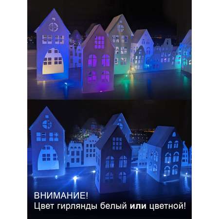 Бумажная гирлянда с подсветкой HappyLine Декор для дома HappyLine \"Рождественская деревня\"