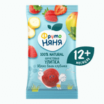 Фруктовые кусочки ФрутоНяня Улитки из яблок бананов и клубники с 12 мес 15 г