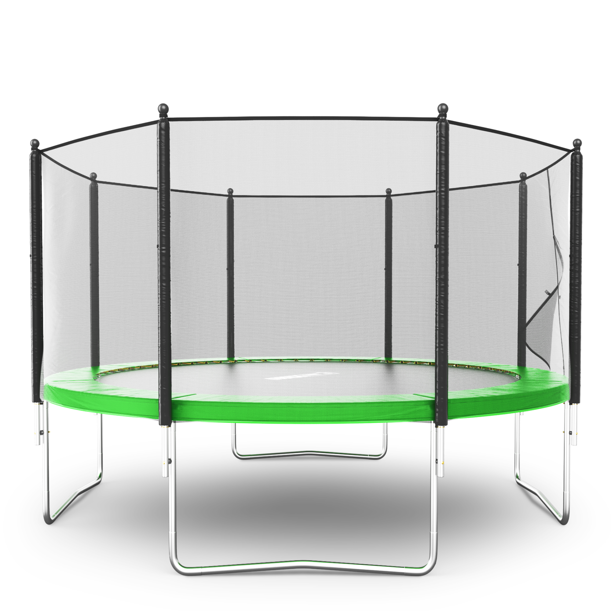 Батут каркасный Simple 12 ft UNIX line Green с внешней защитной сеткой общий диаметр 366 см до 150 кг - фото 18