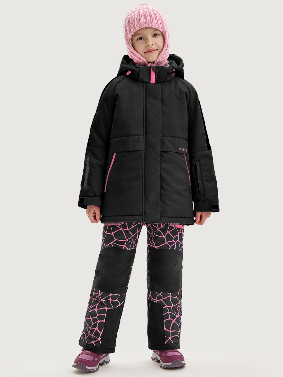 Костюм NIKASTYLE 7з3025 черный/фуксия - фото 1