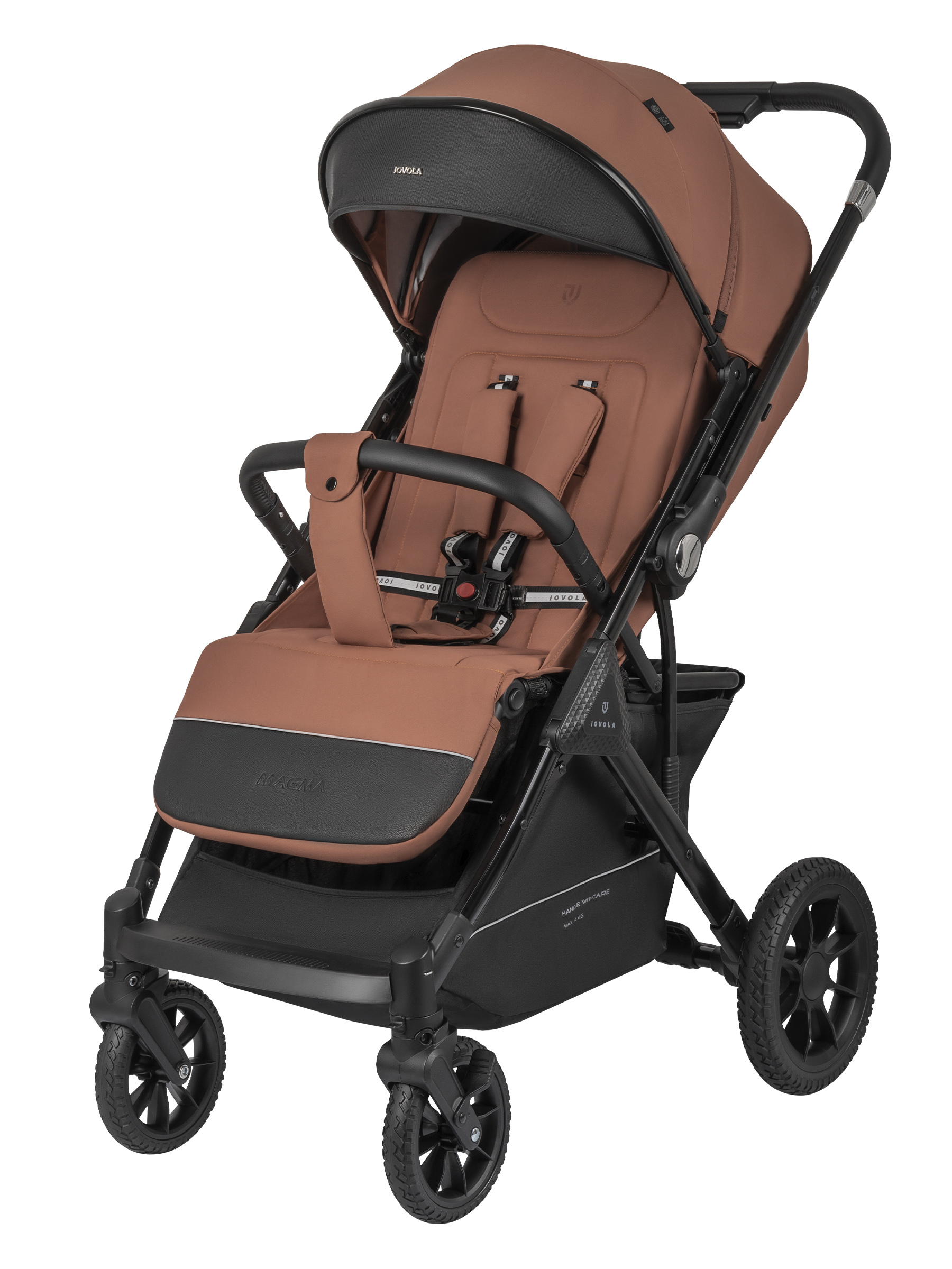 Коляска прогулочная JOVOLA Magma с перекидной ручкой оранжевый - фото 14