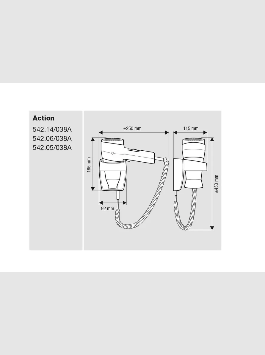 Фен Valera Action Super Plus 542.05/038A White - фото 3