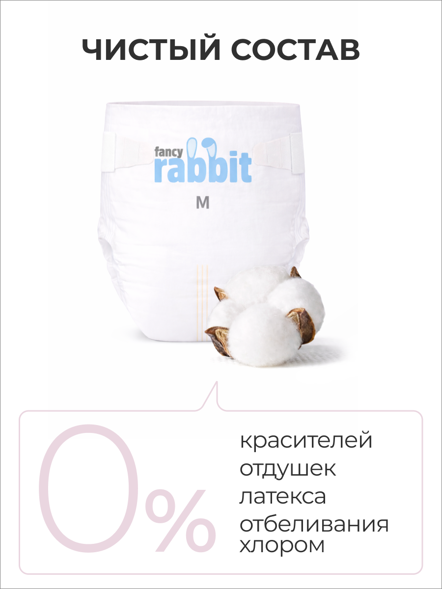 Подгузники Fancy Rabbit 3 (6-11 кг) 72 шт. - фото 8