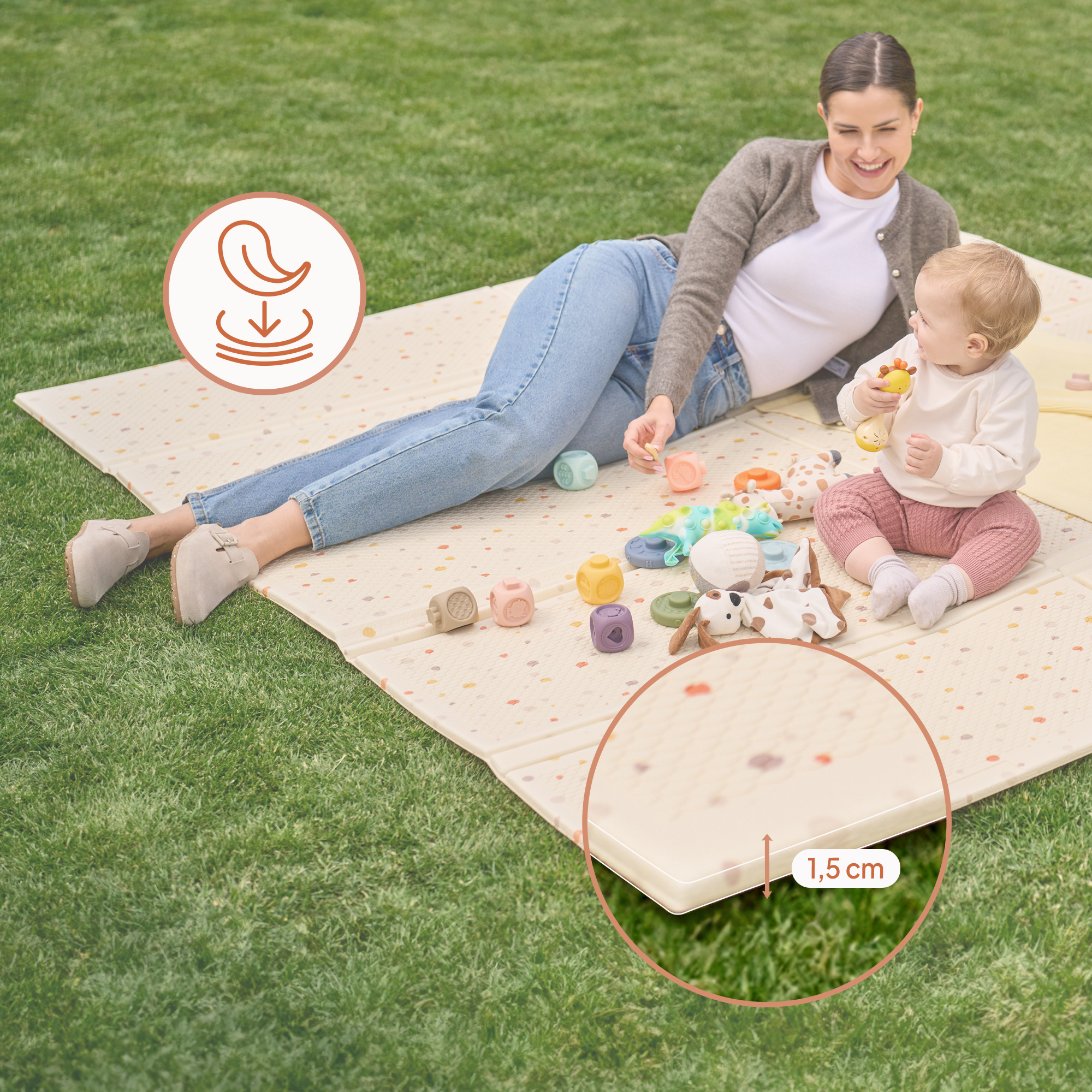 Детский складной коврик Lionelo Zora 180 x 201 см - фото 4