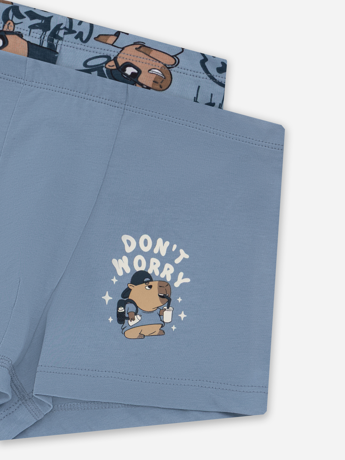 Трусы 2 шт Mark Formelle (Марк Формэль) 413344-2/голубой +крутые капибары на голубом - фото 3