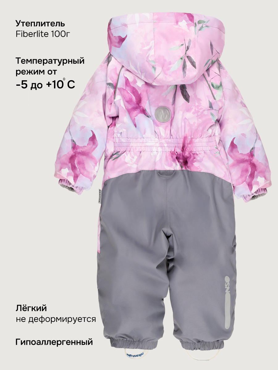 Комбинезон NIKASTYLE 8м2826 розовый/светло-серый - фото 4