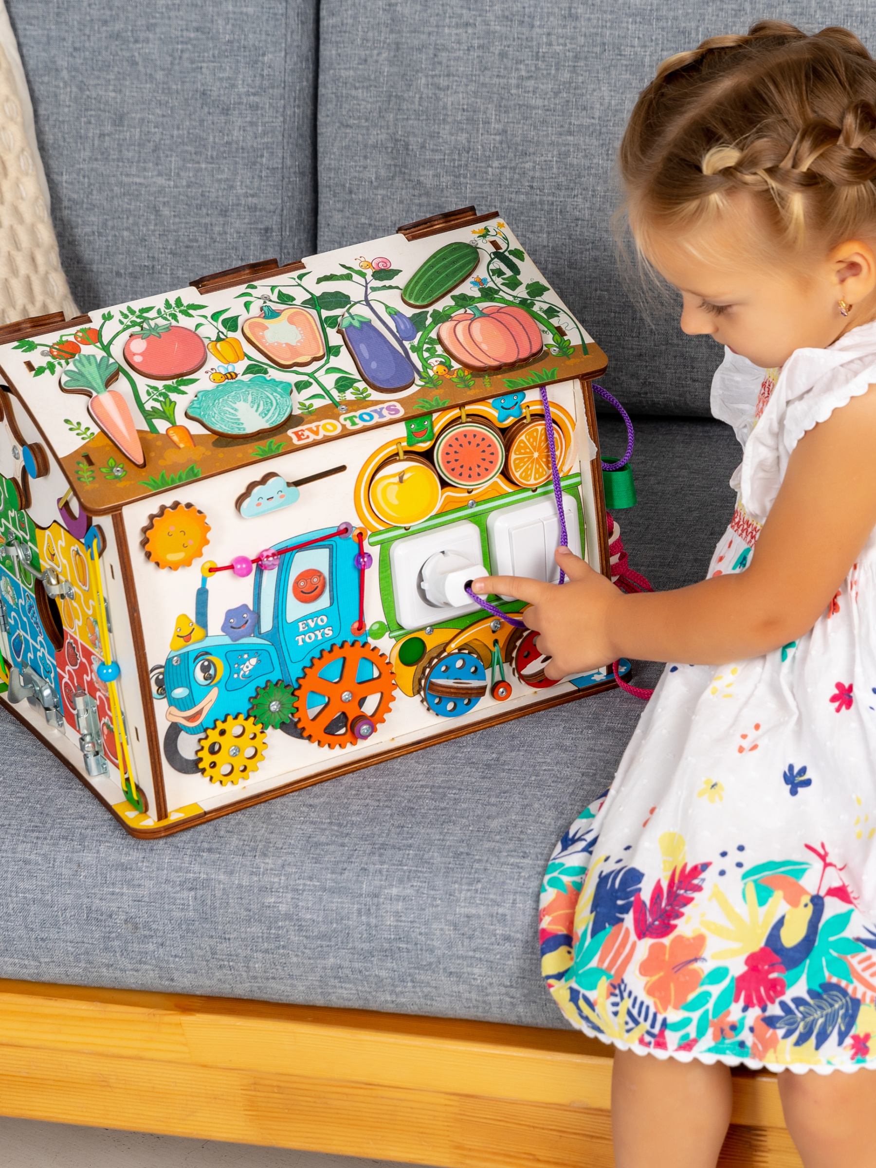 Игрушка Evotoys бизиборд Смайлики - фото 28