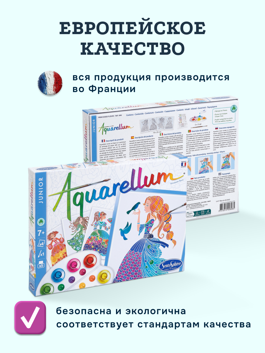 Набор для рисования SentoSphere Цветочные принцессы акварель - фото 5