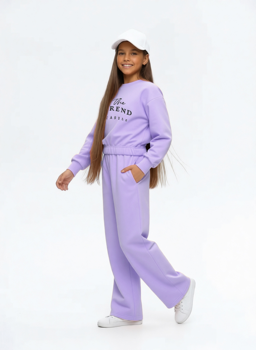 Изображение товара Свитшот и брюки Персона Junior 122 - модный комплект для девочек