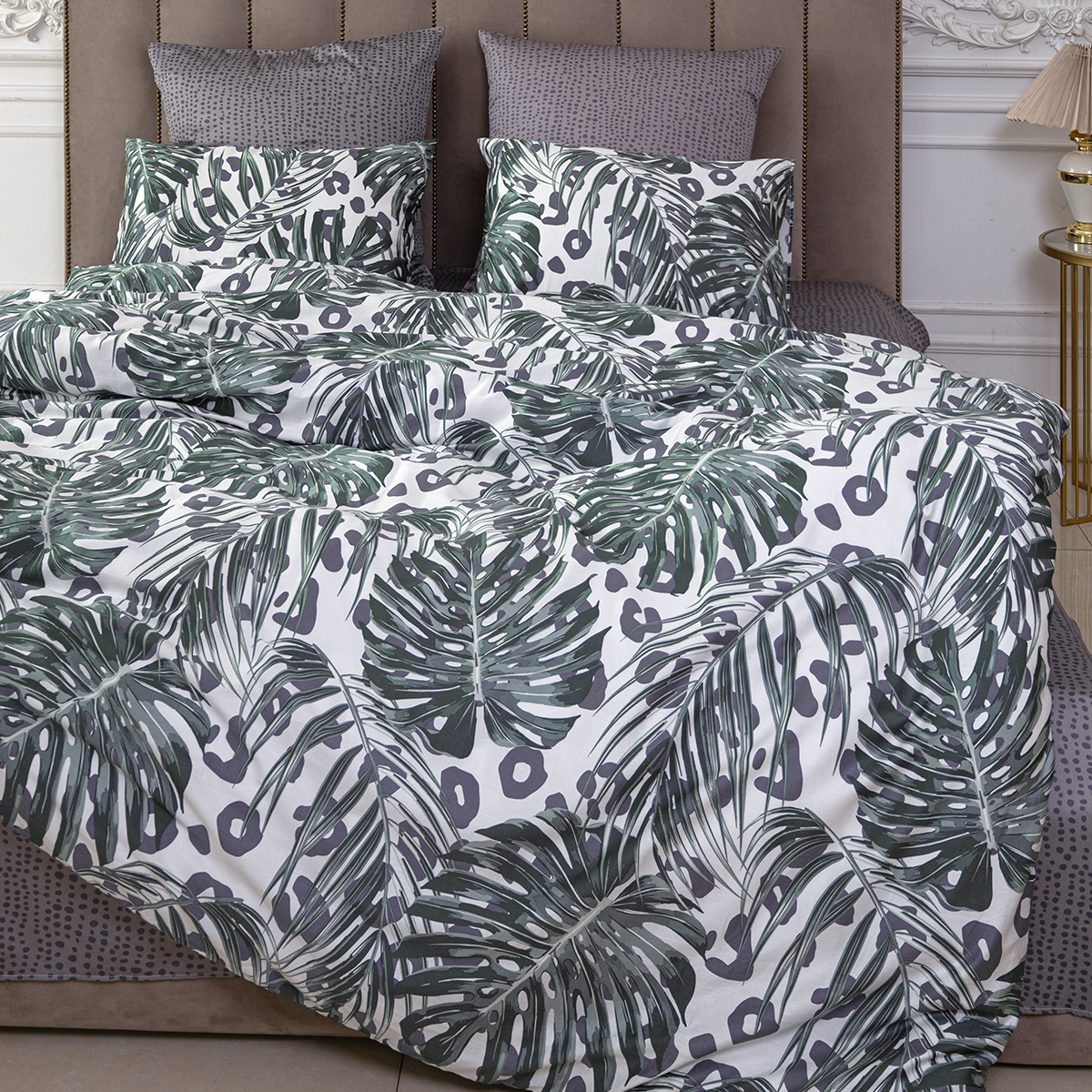 Комплект постельного белья SORRENTO DELUXE Обернати евро 4 наволочки рис.4584-1+4584а-1 - фото 11