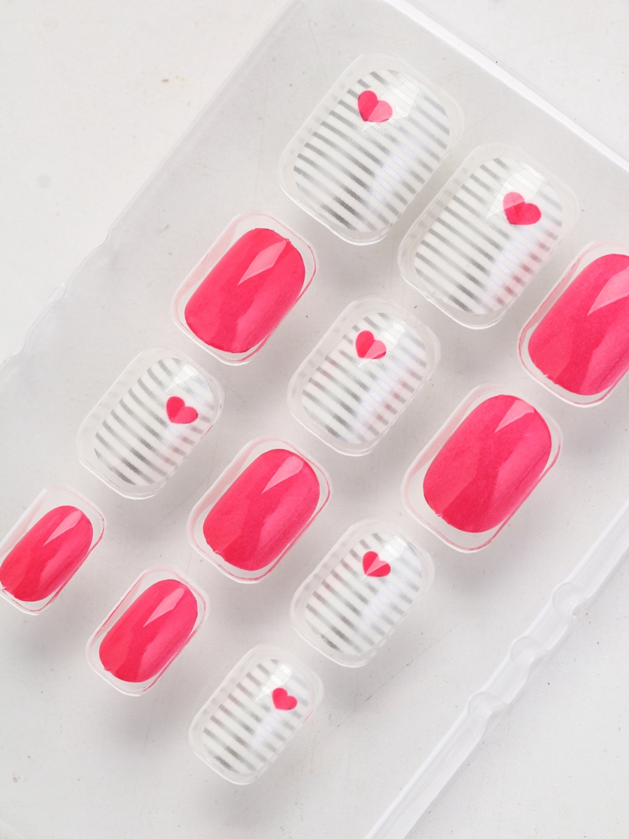 Детские накладные ногти Выбражулька Сердечки - фото 3