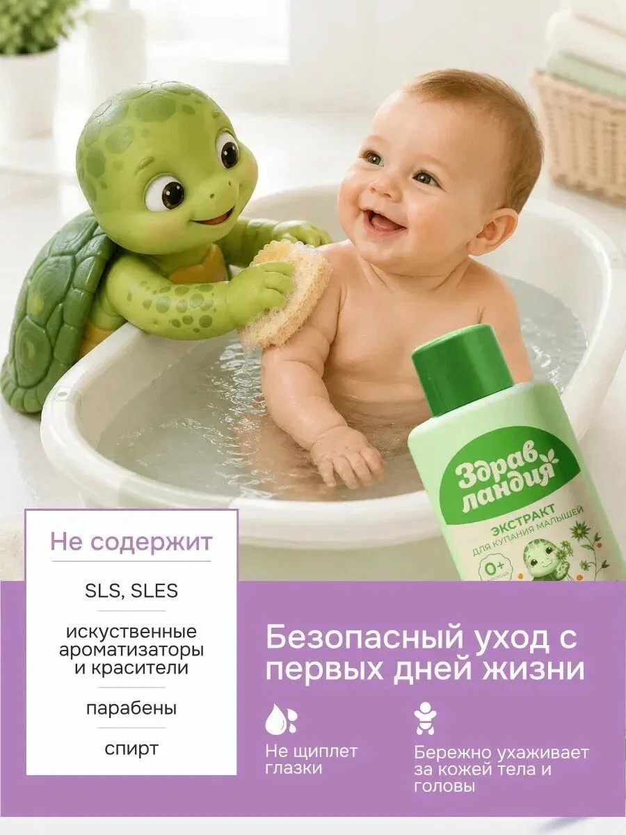Экстракт для купания Здравландия Неболейка 1000 мл - фото 7