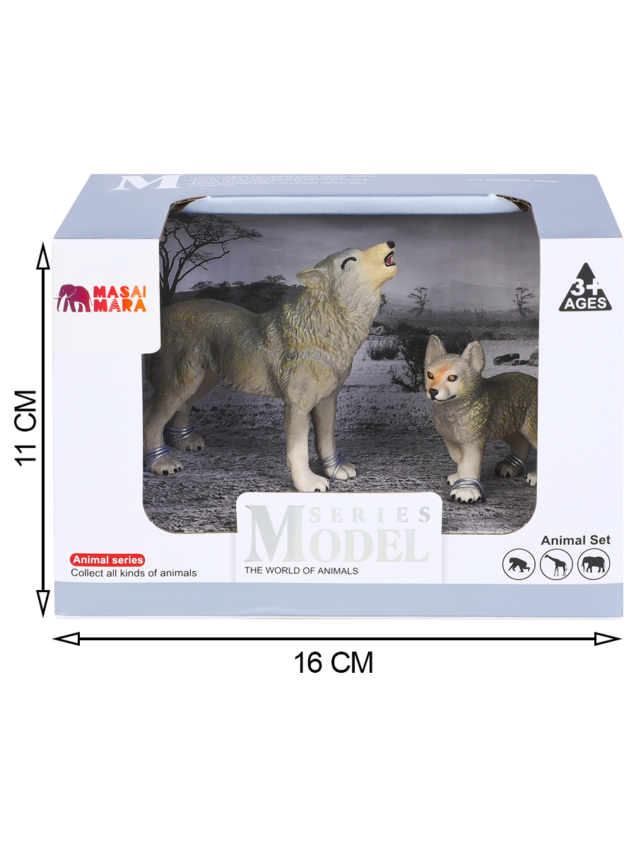 Игровой набор Masai Mara Семья серых волков - фото 8
