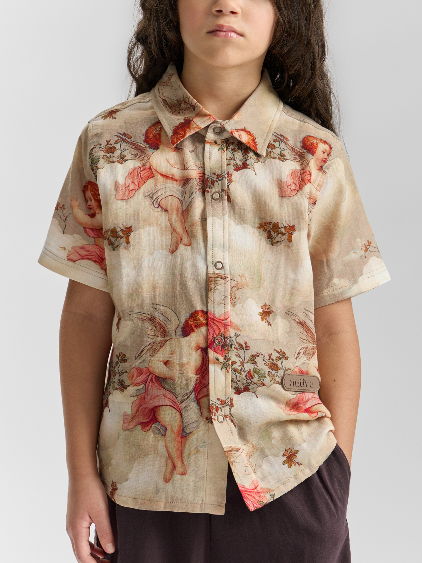 Рубашка Happy Baby 88676-1_milky(angels) - фото 1