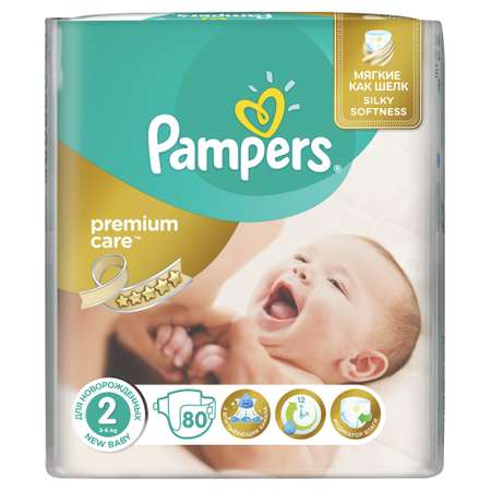 Подгузники Pampers Premium Care 2 (3-6 кг) 80 шт.
