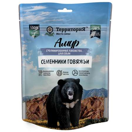 Лакомство для собак Территория Амур 43г семенники говяжьи сублимированные