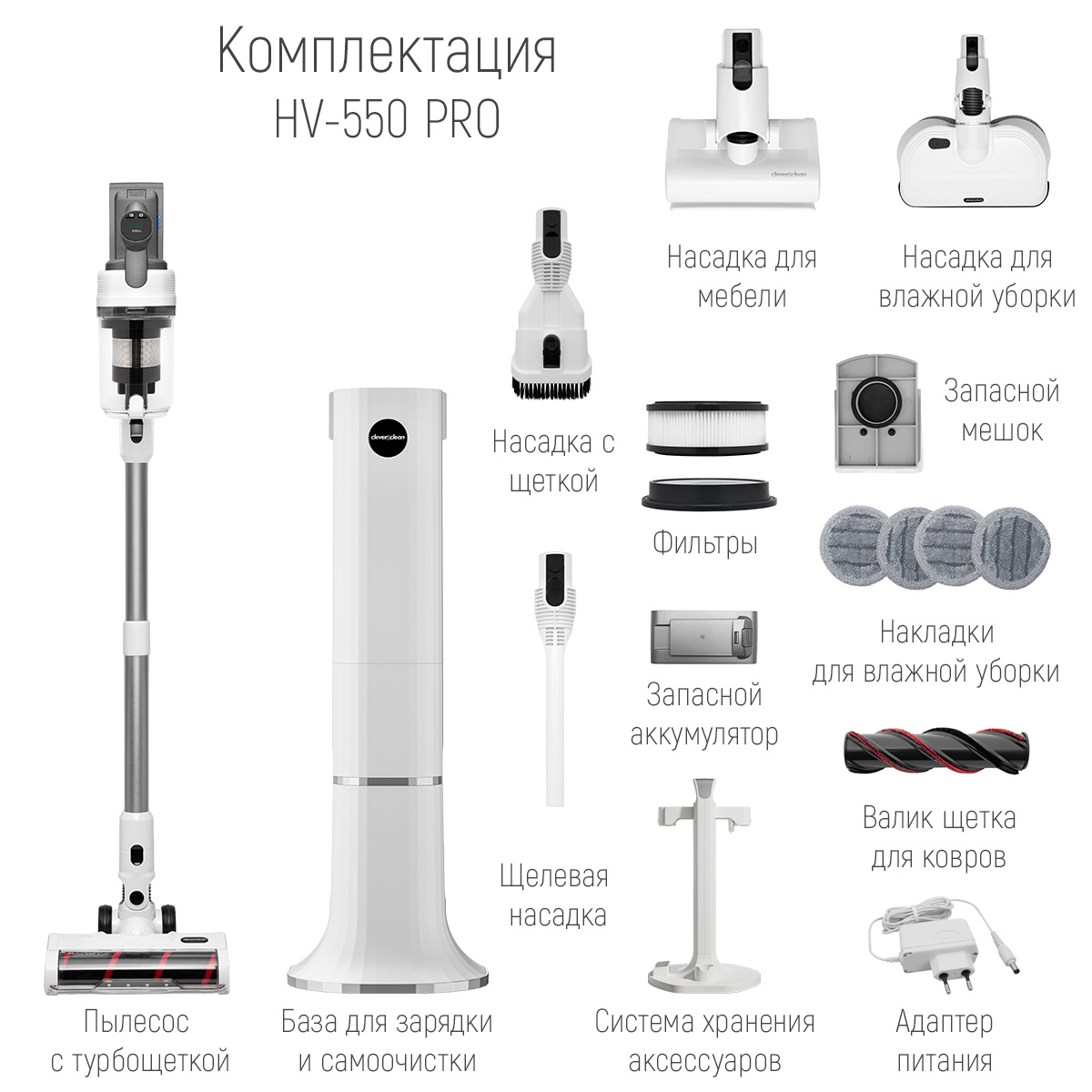 Вертикальный пылесос Clever Clean HV-550 Pro - фото 8