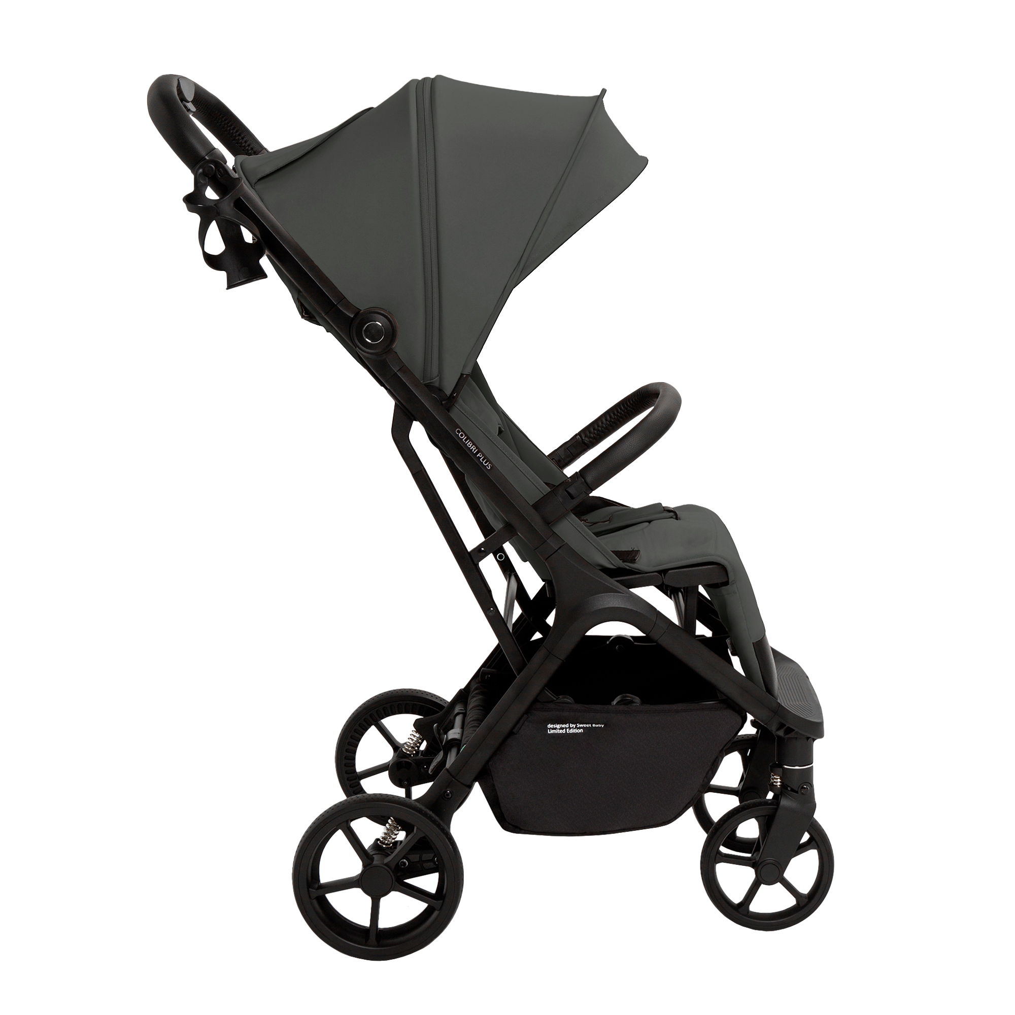 Коляска прогулочная Sweet Baby Colibri Plus Dark Grey серый - фото 16