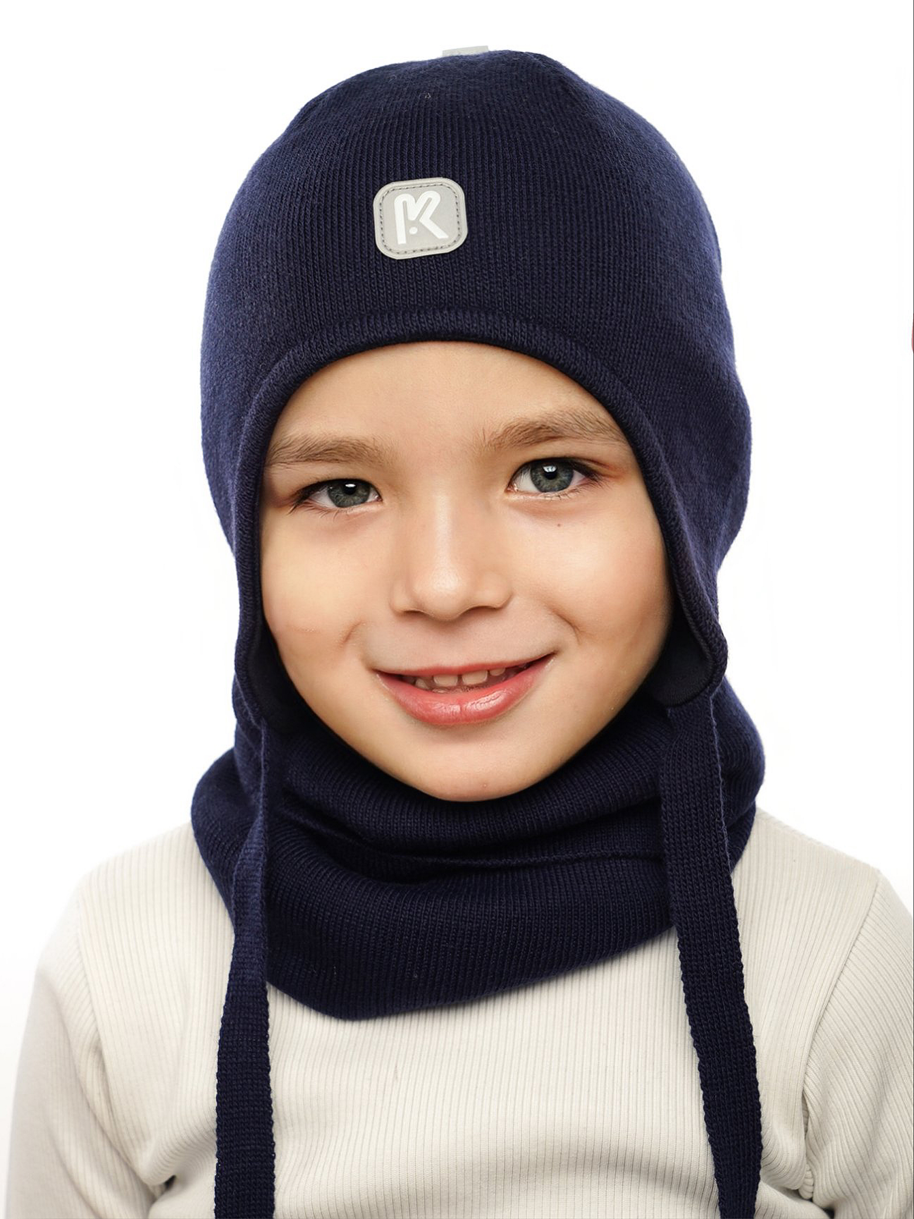 Шапка и снуд ПриКиндер U-Sp232724 Цвет: Синий - фото 11