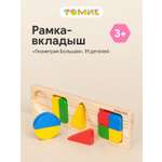 Игрушка Томик рамка-вкладыш сортер Геометрия большая